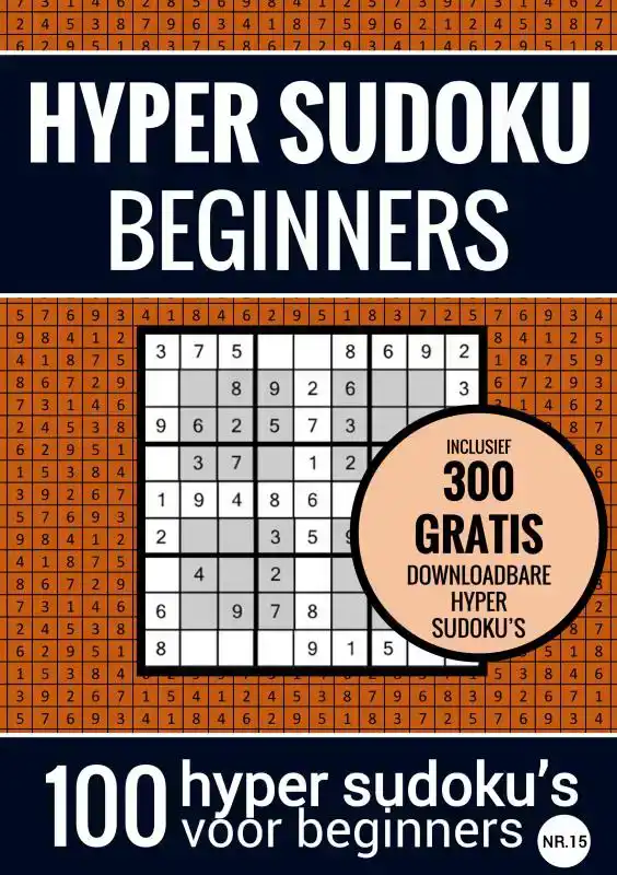 HYPER SUDOKU - NR. 15 - SUDOKU MAKKELIJK - PUZZELBOEK MET 10