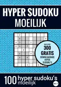 HYPER SUDOKU - SUDOKU MOEILIJK - NR. 17 - PUZZELBOEK MET 100