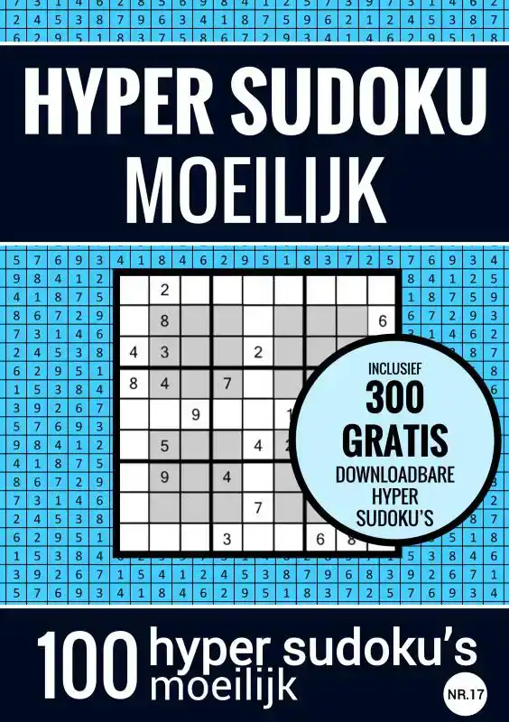 HYPER SUDOKU - SUDOKU MOEILIJK - NR. 17 - PUZZELBOEK MET 100