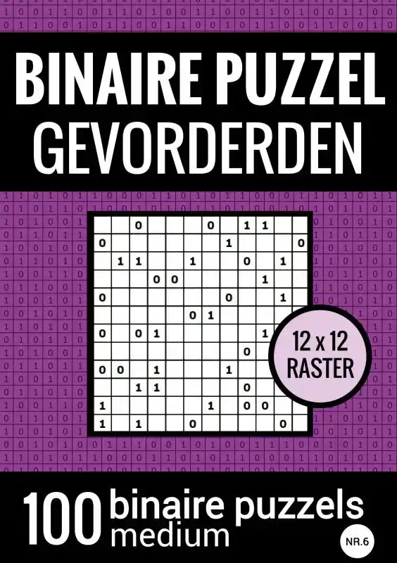 BINAIRE PUZZEL MEDIUM VOOR GEVORDERDEN - PUZZELBOEK MET 100