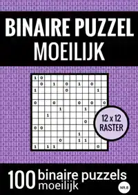 BINAIRE PUZZEL MOEILIJK - PUZZELBOEK MET 100 BINAIRO'S - NR.