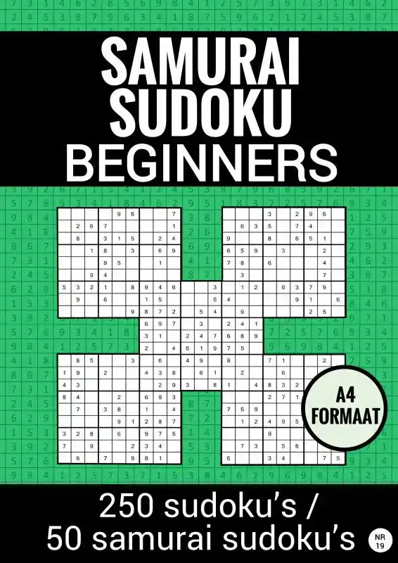 SUDOKU MAKKELIJK: SAMURAI SUDOKU - NR. 19 - PUZZELBOEK MET 1