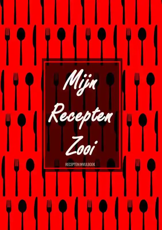 KERSTCADEAU - BLANCO RECEPTEN INVULBOEK - "MIJN RECEPTEN ZOO