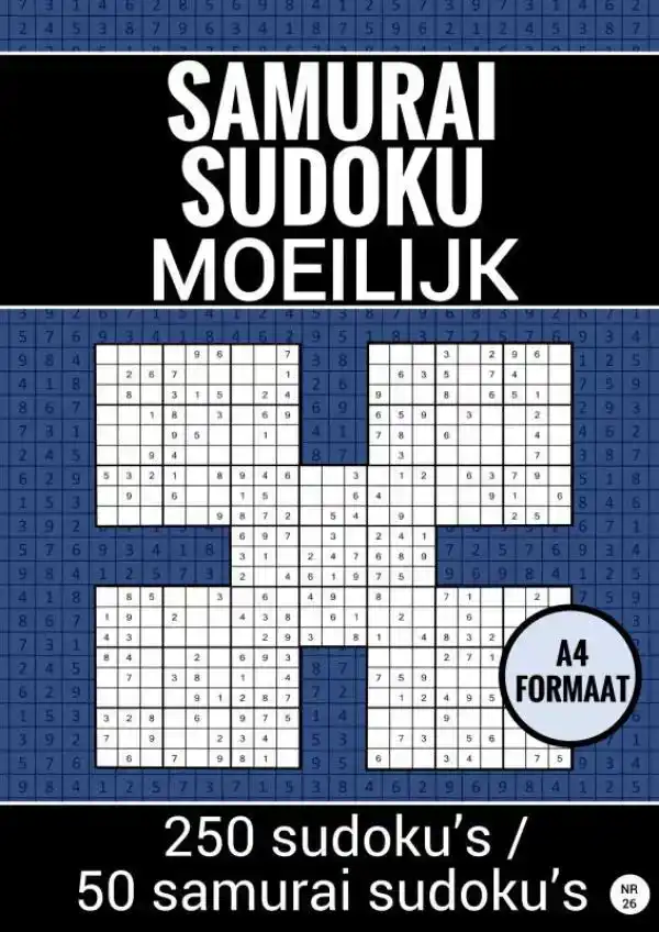 SUDOKU MOEILIJK: SAMURAI SUDOKU PUZZELS - NR. 26