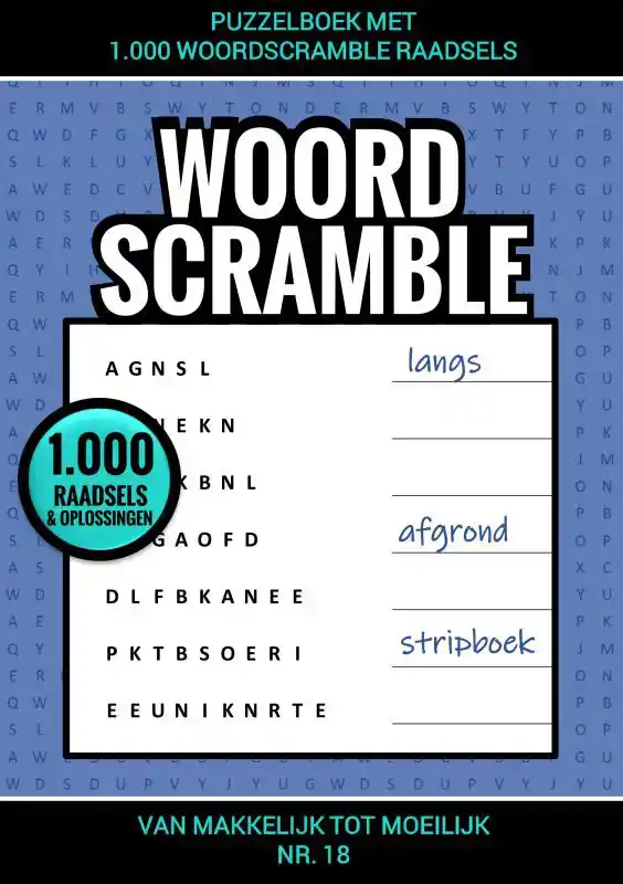PUZZELBOEK MET 1.000 WOORD SCRAMBLE RAADSELS - NR. 18
