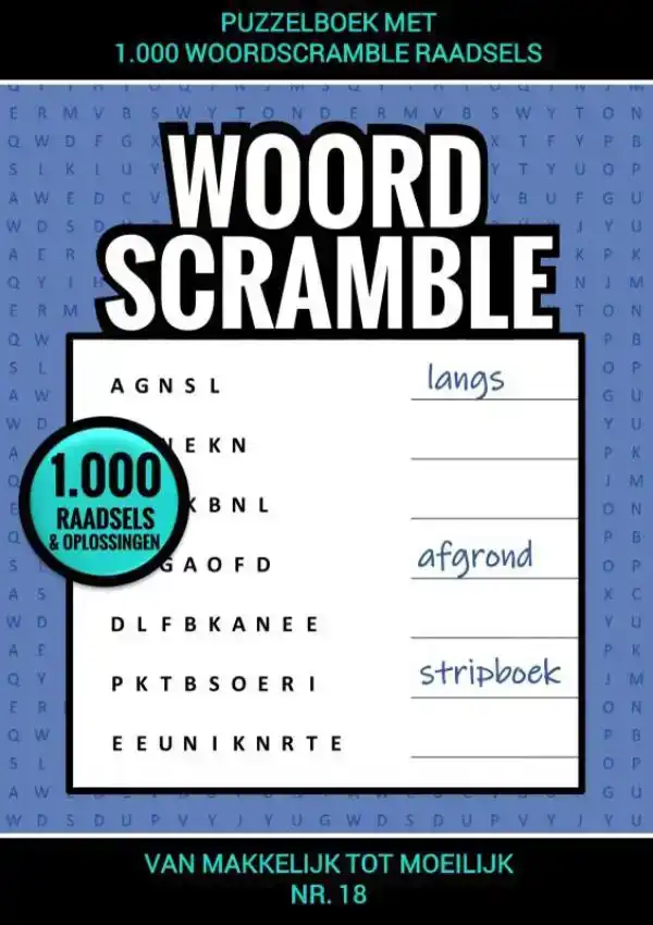 PUZZELBOEK MET 1.000 WOORD SCRAMBLE RAADSELS - NR. 18