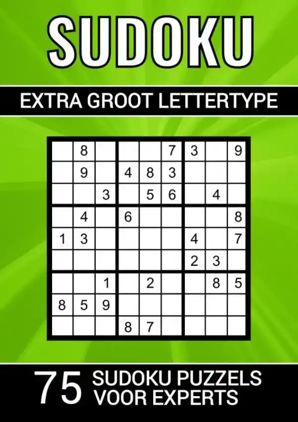 SUDOKU EXTRA GROOT LETTERTYPE - 75 SUDOKU PUZZELS VOOR EXPER
