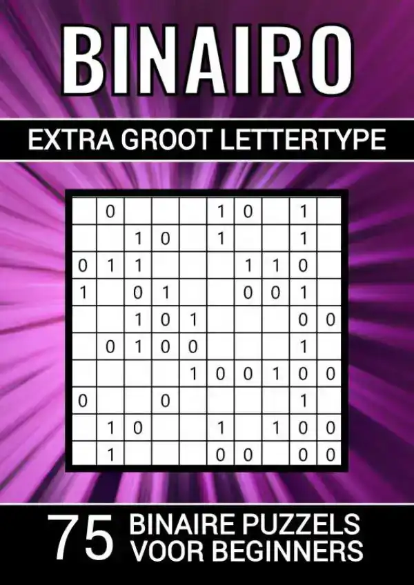 BINAIRO EXTRA GROOT LETTERTYPE - 75 BINAIRE PUZZELS VOOR BEG