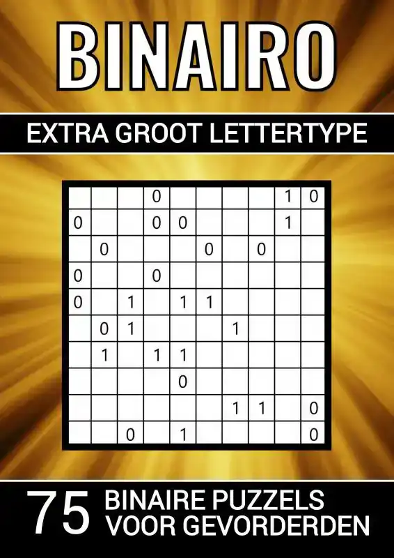 BINAIRO EXTRA GROOT LETTERTYPE - 75 BINAIRE PUZZELS VOOR GEV