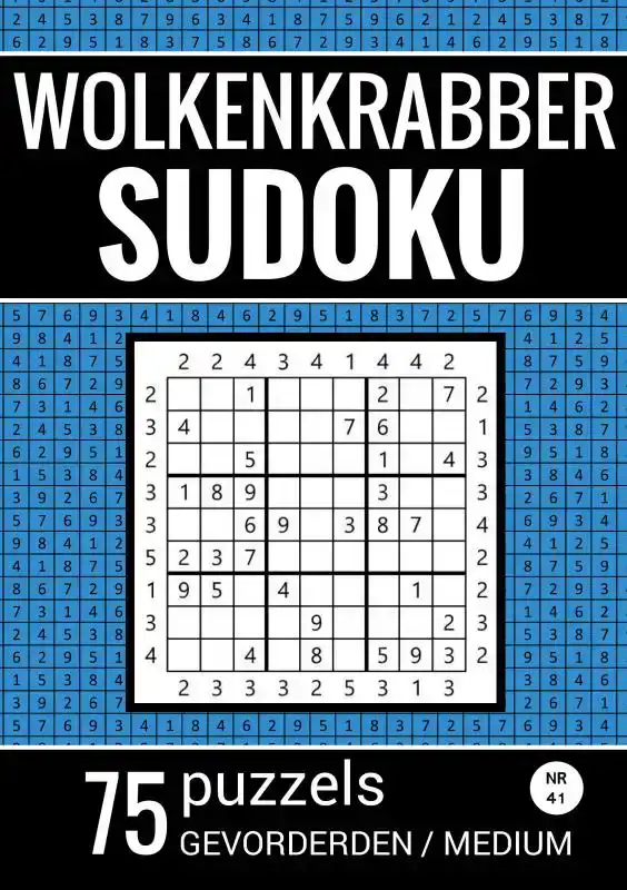 WOLKENKRABBER SUDOKU - NR. 41 - 75 PUZZELS - GEVORDERDEN / M