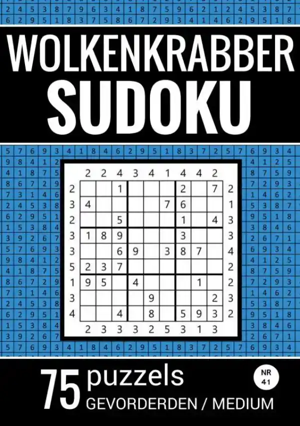 WOLKENKRABBER SUDOKU - NR. 41 - 75 PUZZELS - GEVORDERDEN / M