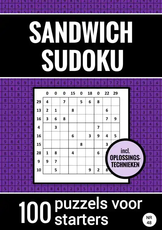 SANDWICH SUDOKU - 100 PUZZELS VOOR STARTERS - INCLUSIEF OPLO