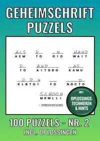 GEHEIMSCHRIFT PUZZELBOEK NR. 2 - 100 PUZZELS - INCL. UITLEG,