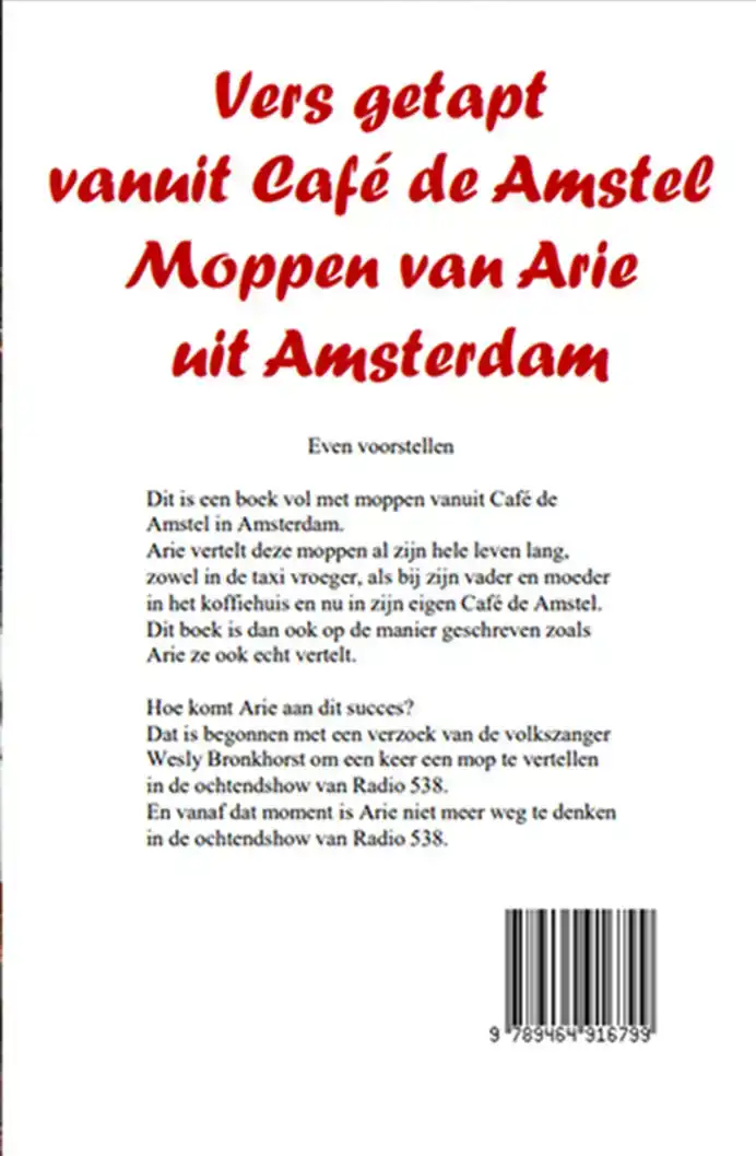 VERS GETAPT VANUIT CAFE DE AMSTEL