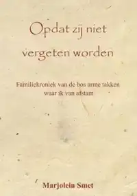 OPDAT ZIJ NIET VERGETEN WORDEN