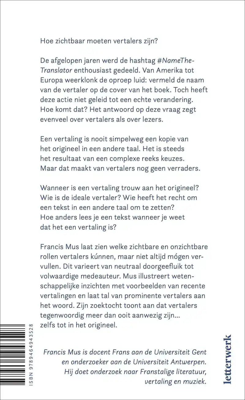 WIE IS BANG VOOR DE VERTALER?