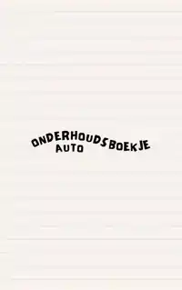 ONDERHOUDSBOEKJE AUTO