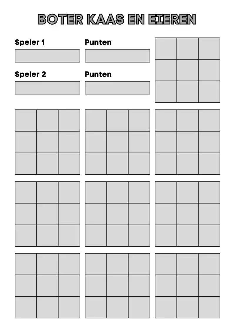 BOTER KAAS EN EIEREN SPEL