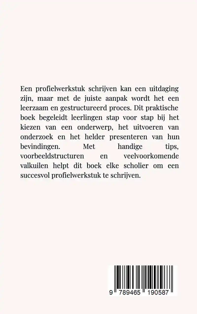 HOE SCHRIJF JE EEN PROFIELWERKSTUK