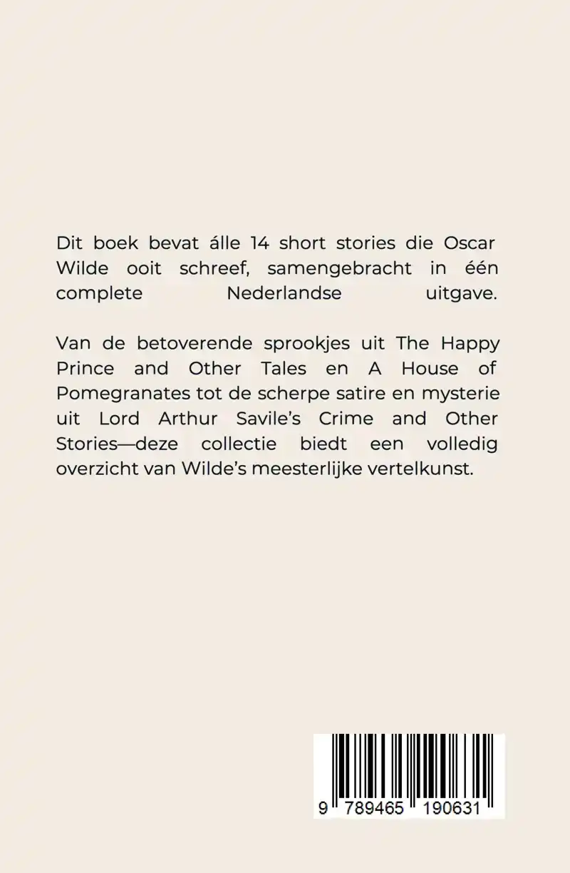 OSCAR WILDE SHORT STORIES NEDERLANDSTALIG