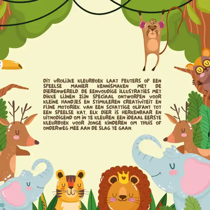 EERSTE DIEREN KLEURBOEK PEUTER