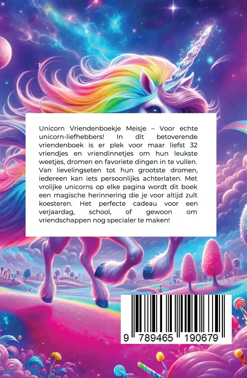 UNICORN MEISJE VRIENDENBOEKJE