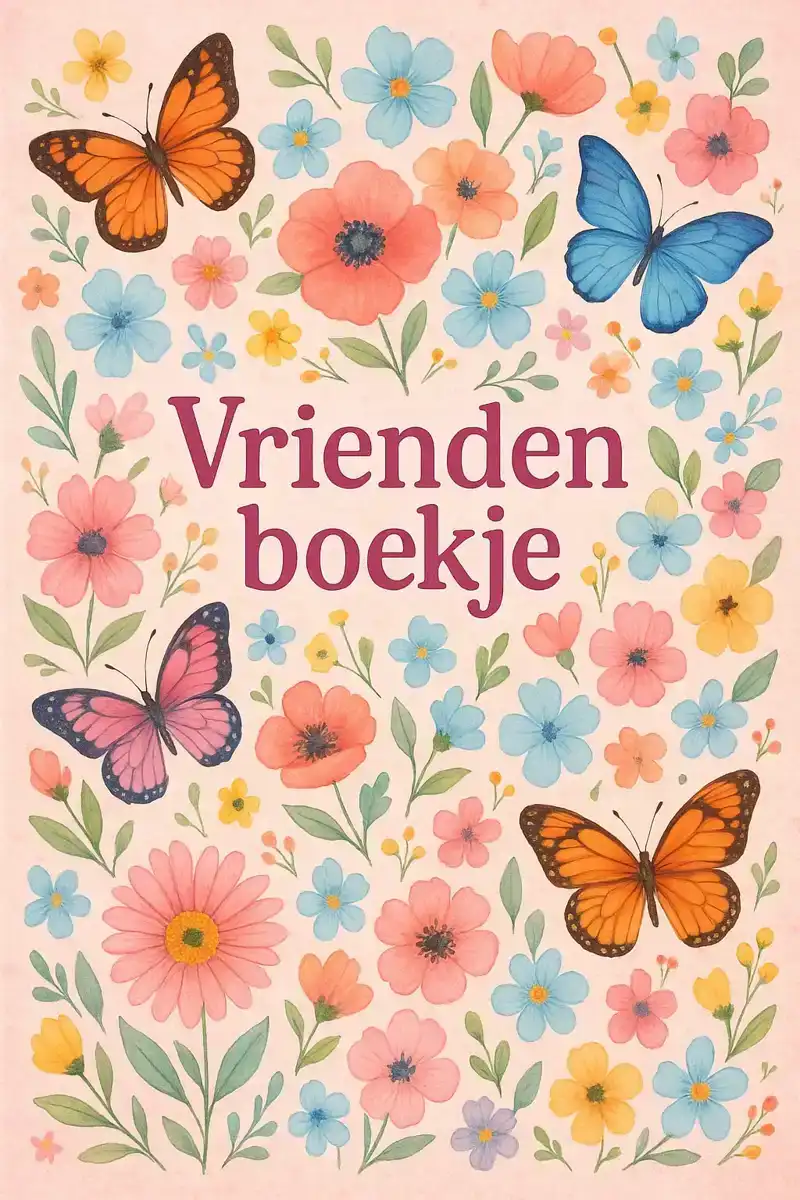 BLOEMEN EN VLINDERS VRIENDENBOEKJE
