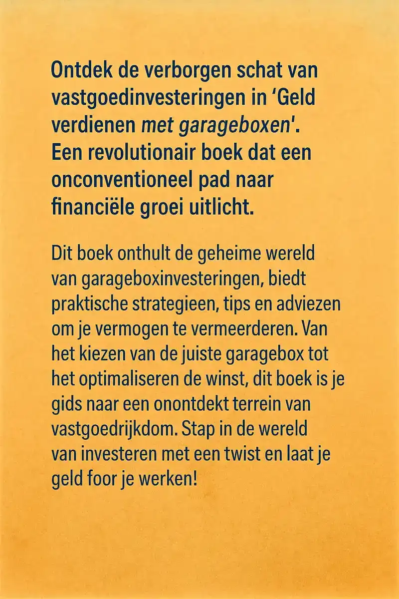 GELD VERDIENEN MET GARAGEBOXEN