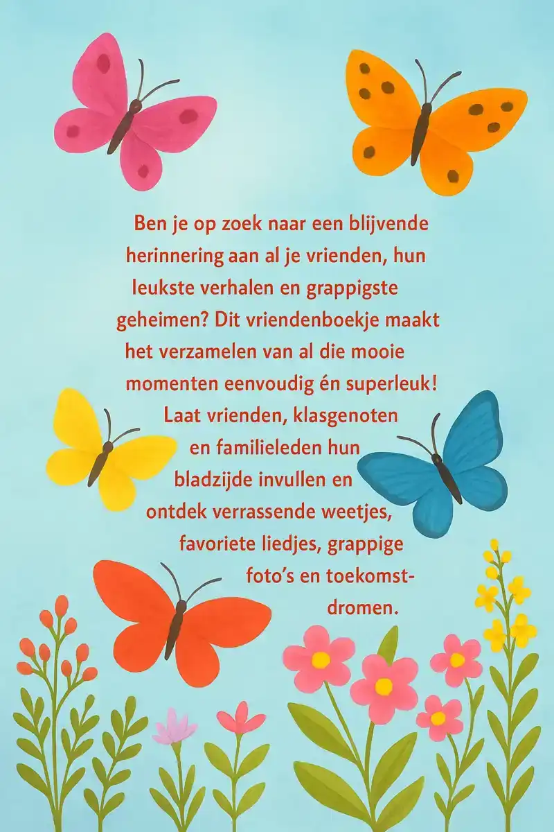 VLINDER VRIENDENBOEKJE