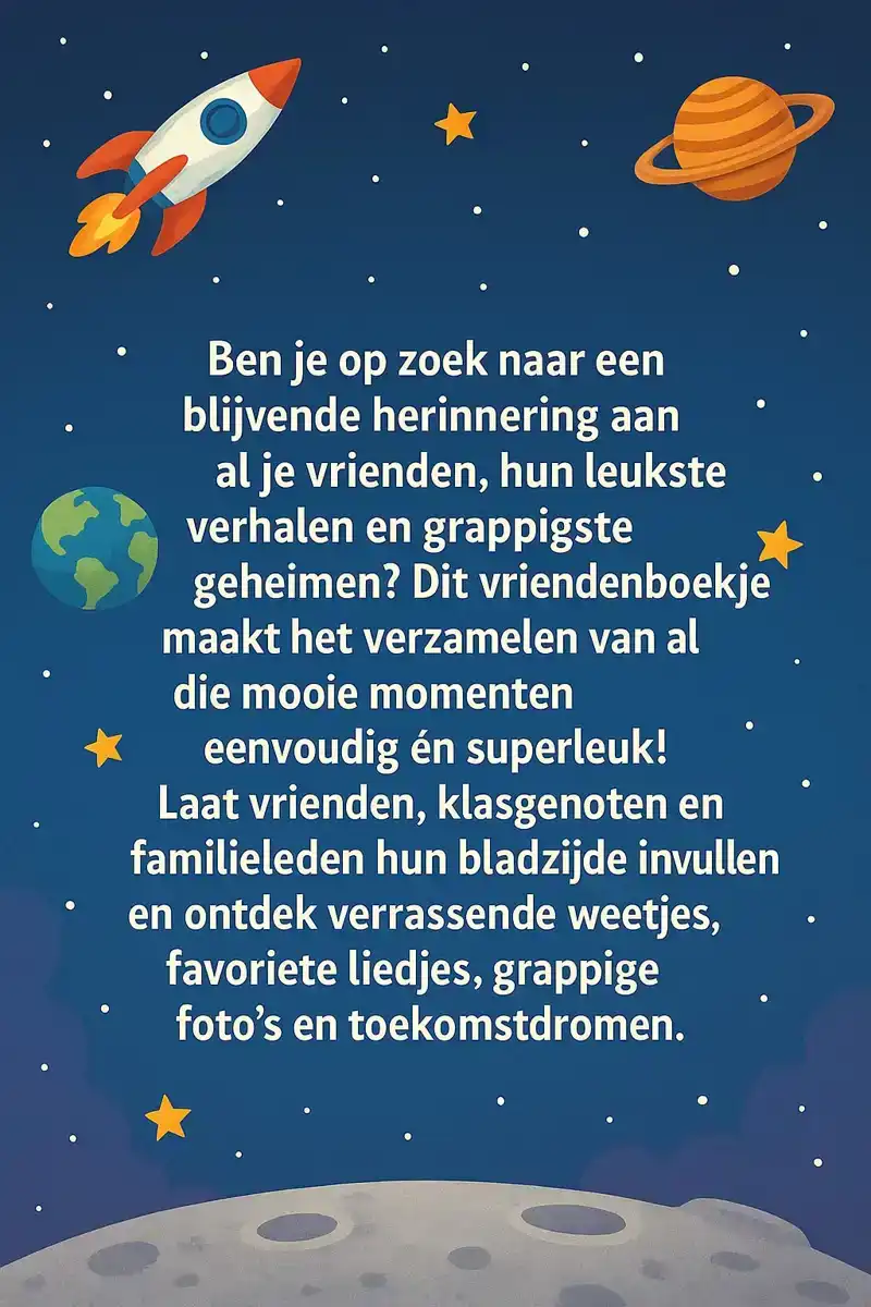ASTRONAUTEN VRIENDENBOEKJE