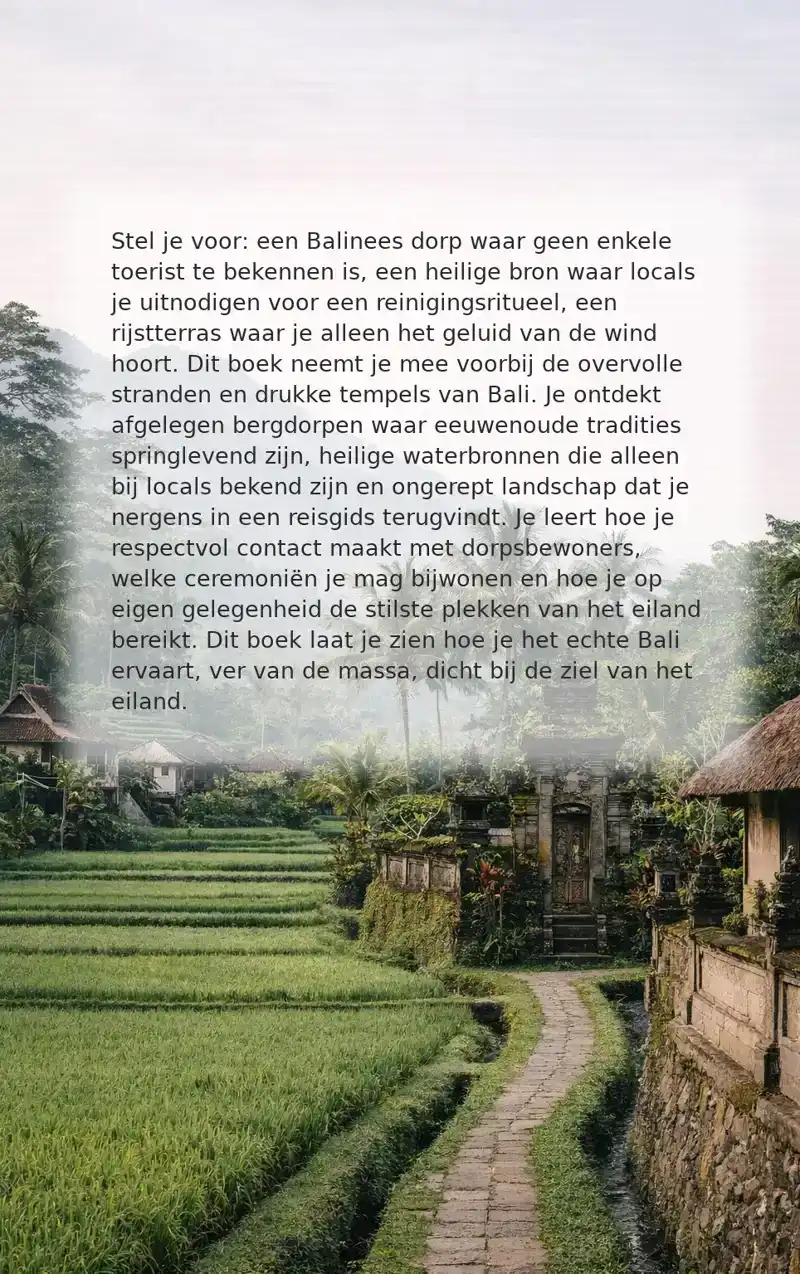 BALI VOORBIJ DE TOERISTISCHE DRUKTE