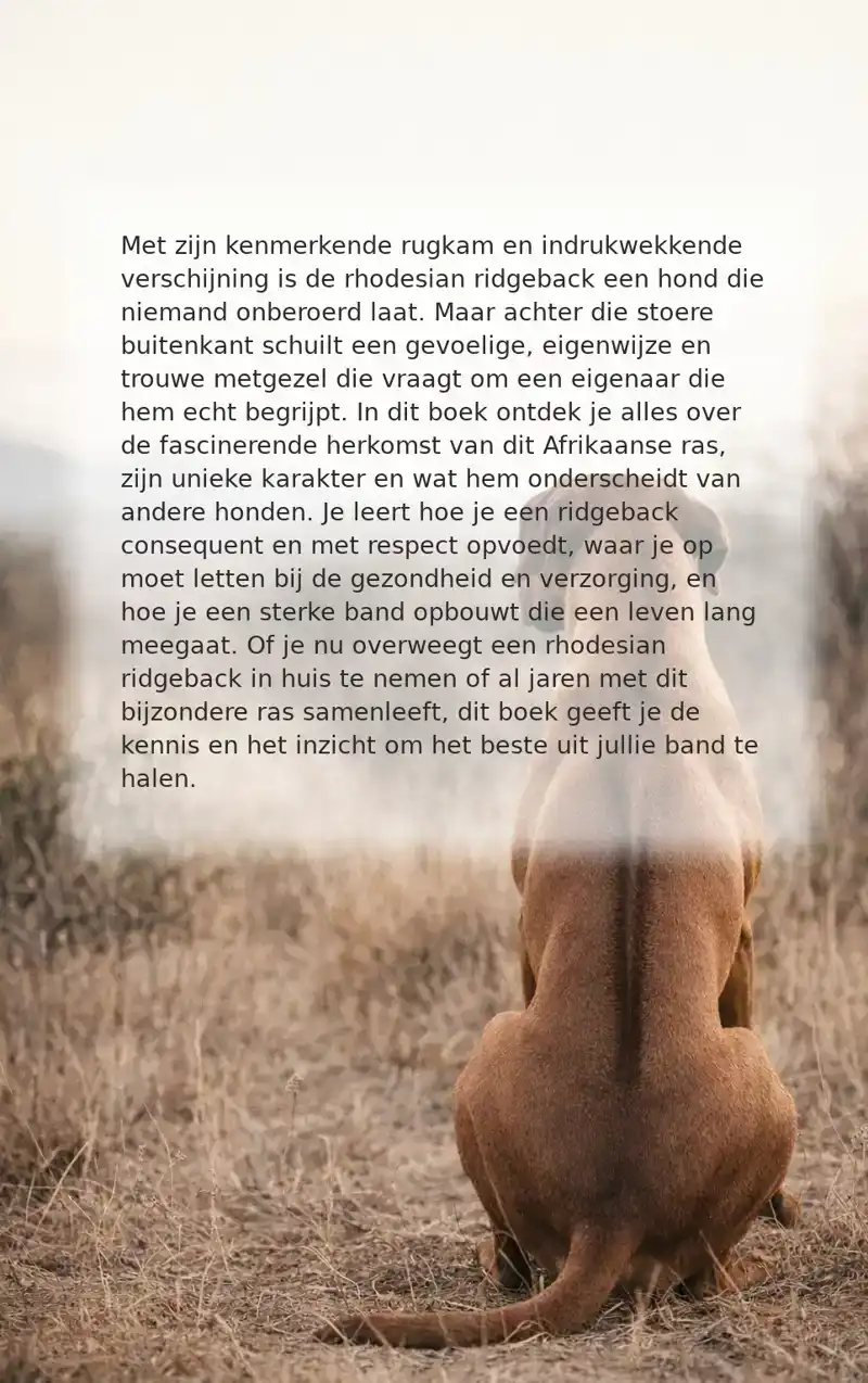 ALLES OVER DE RHODESIAN RIDGEBACK