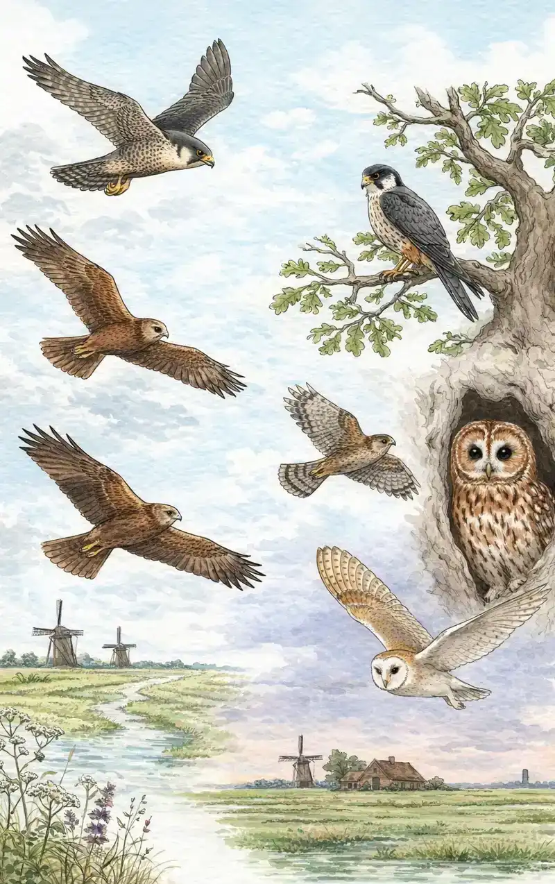VAN VALK TOT UIL - ALLE ROOFVOGELS VAN NEDERLAND
