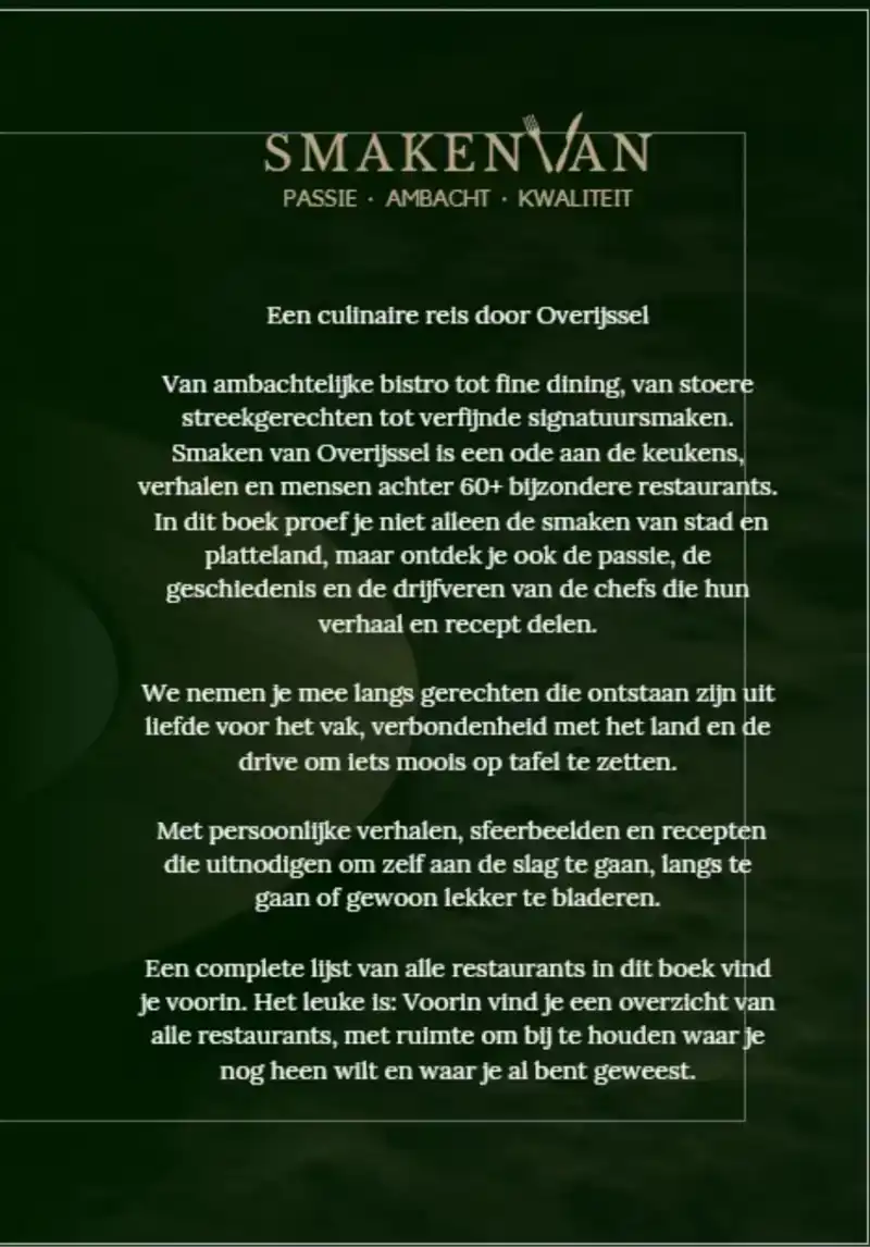 SMAKEN VAN OVERIJSSEL