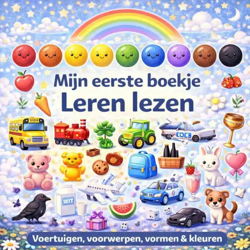 PEUTERBOEKJE. LEREN LEZEN, VOERTUIGEN, VOORWERPEN, VORMEN &