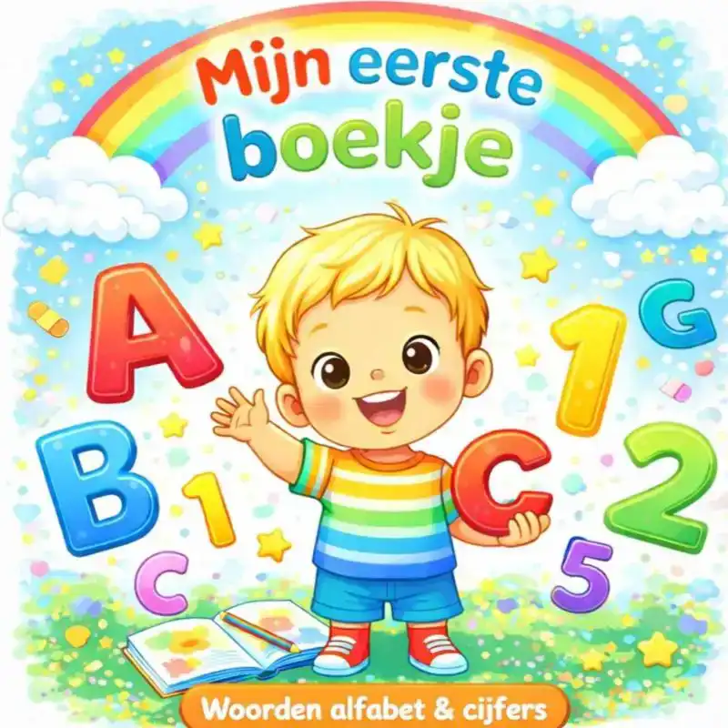 PEUTERBOEKJE, LEREN LEZEN. WOORDEN ALFABET & CIJFERS.