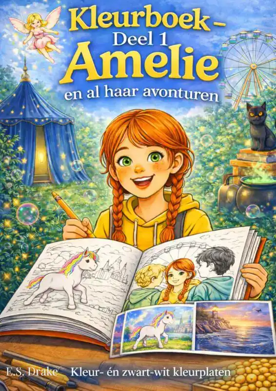 KLEURBOEK AMELIE EN AL HAAR AVONTUREN - DEEL 1