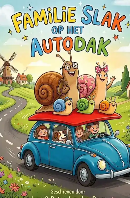 FAMILIE SLAK OP HET AUTODAK