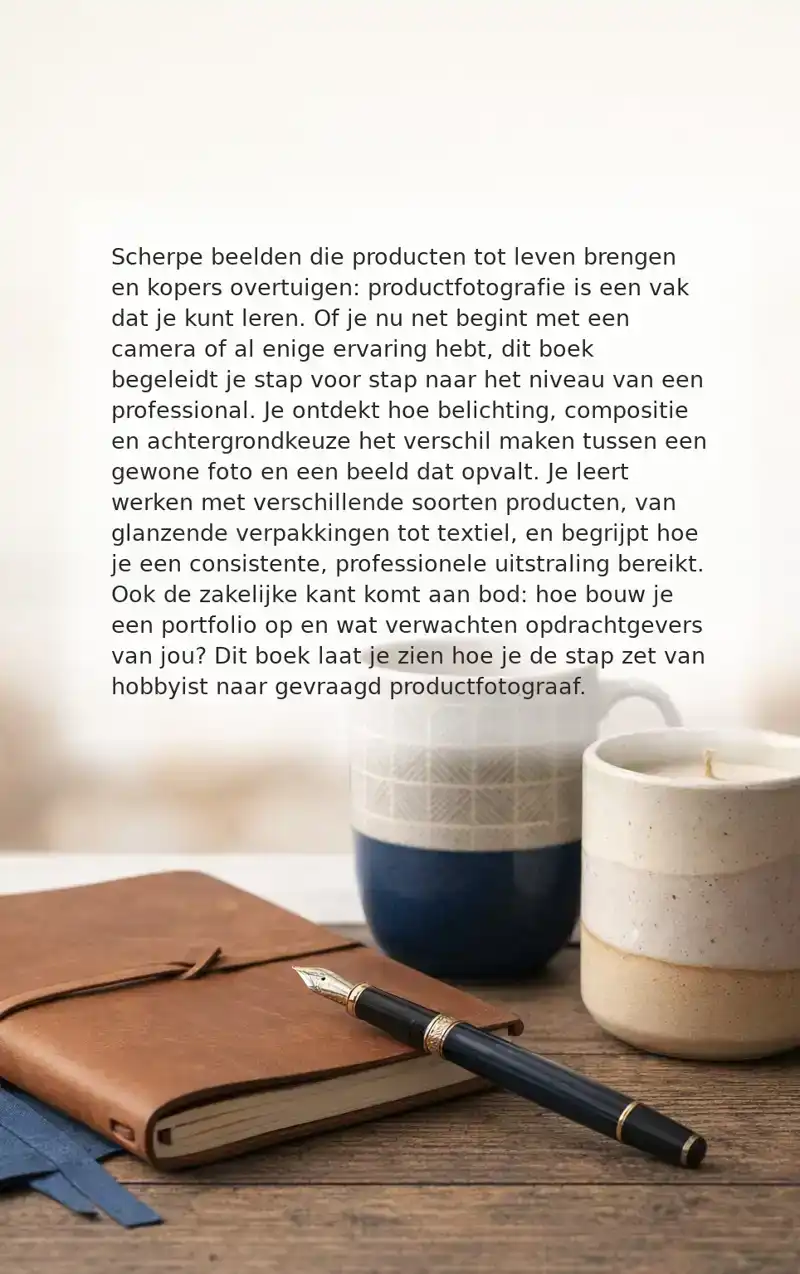 HOE WORD JE PRODUCT-FOTOGRAAF