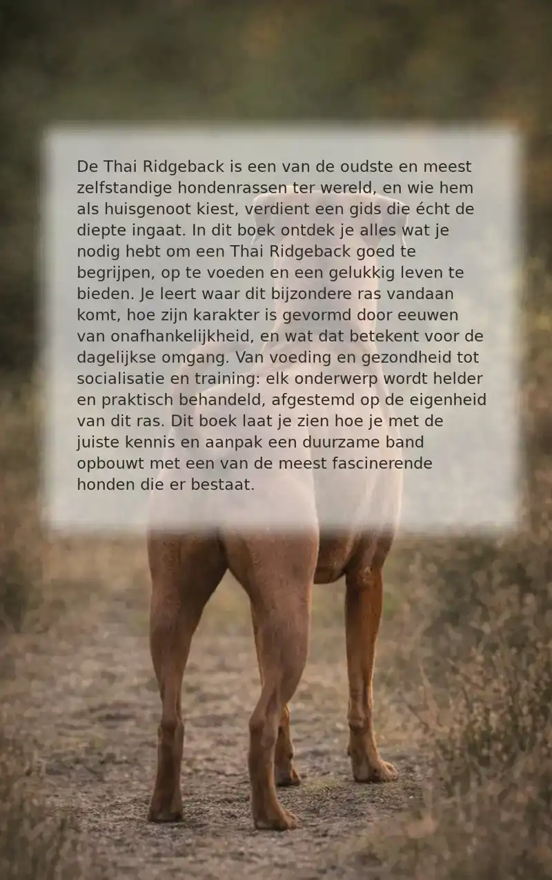ALLES OVER DE THAI RIDGEBACK