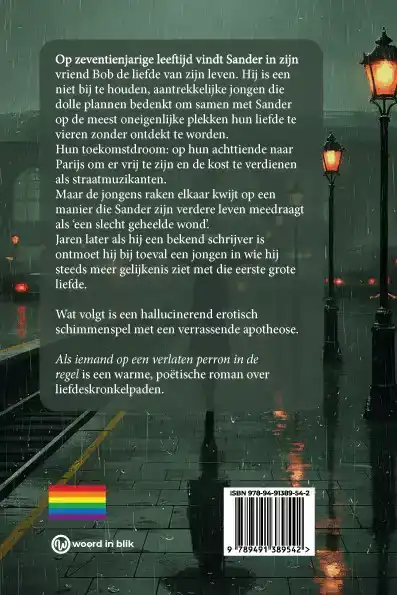 ALS IEMAND OP EEN VERLATEN PERRON IN DE REGEN