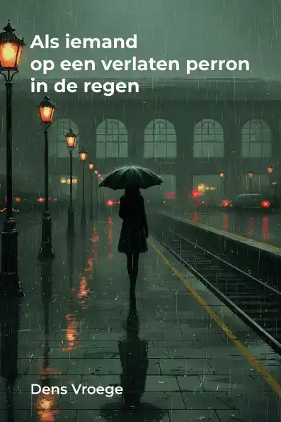 ALS IEMAND OP EEN VERLATEN PERRON IN DE REGEN