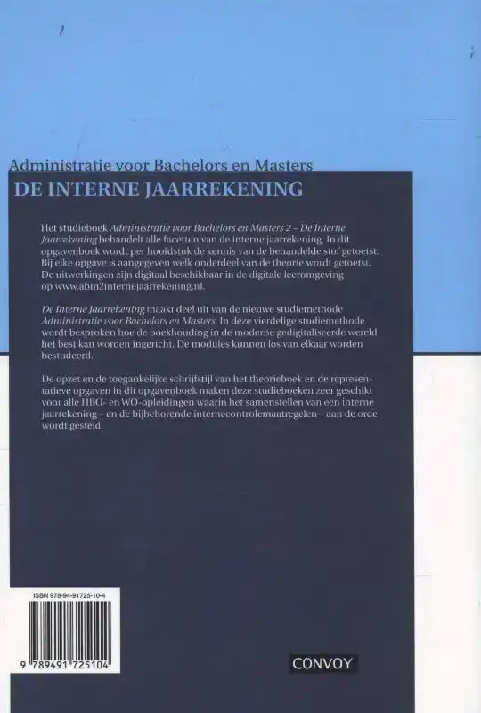DE INTERNE JAARREKENING