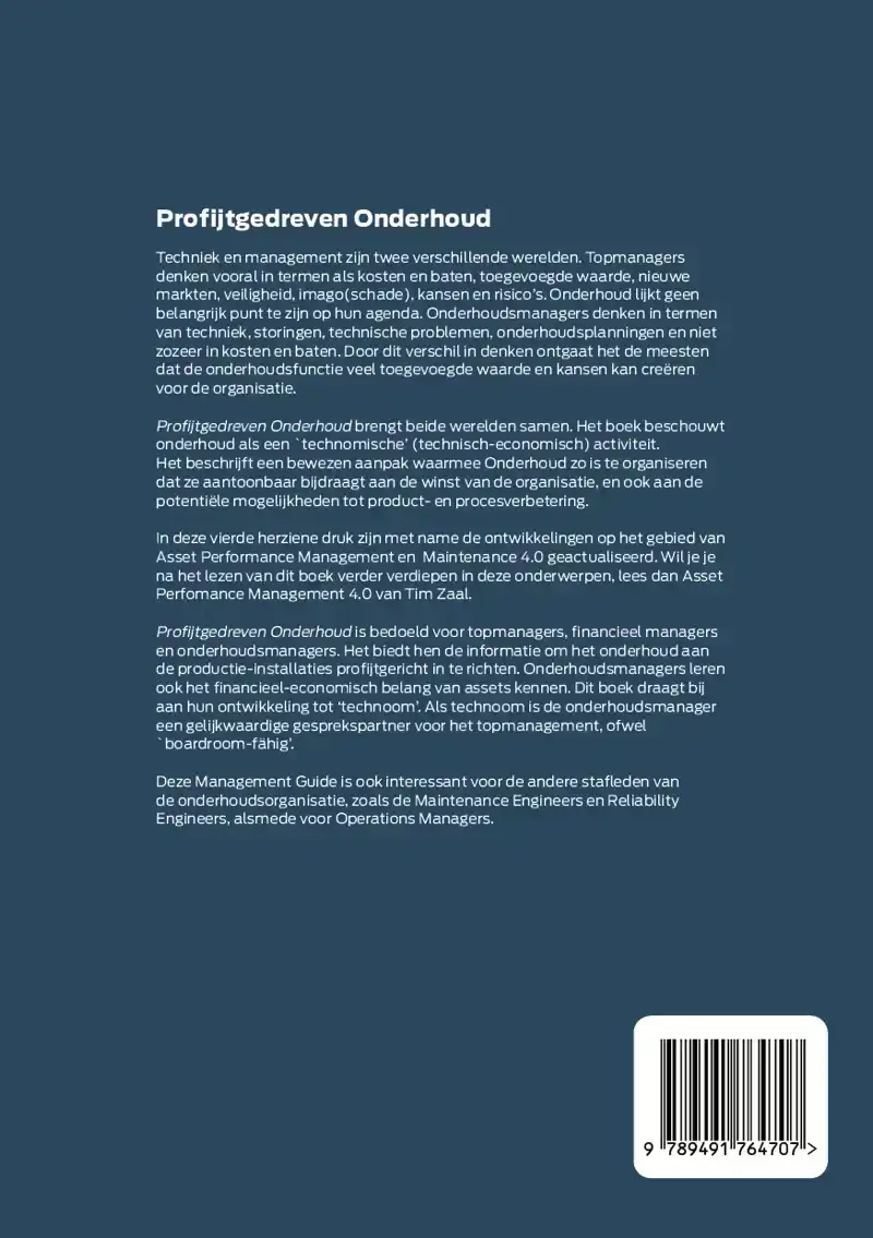 PROFIJTGEDREVEN ONDERHOUD