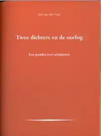 TWEE DICHTERS EN DE OORLOG