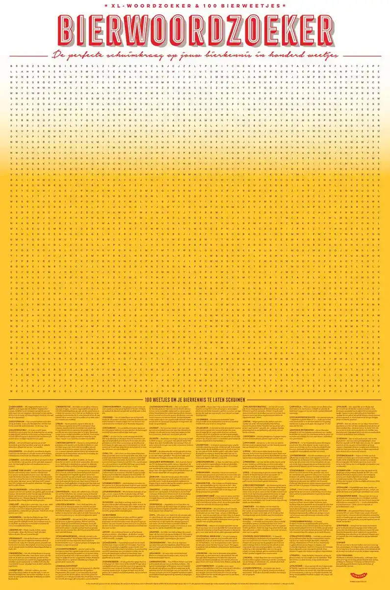 XL SPELPOSTER BIERWOORDZOEKER