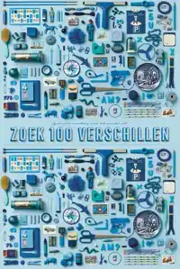 STRATIER XL SPELPOSTER - ZOEK 100 VERSCHILLEN (BLAUW)