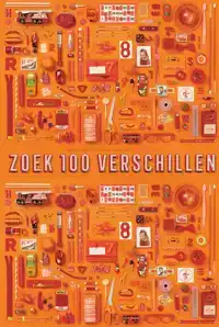 STRATIER XL SPELPOSTER - ZOEK 100 VERSCHILLEN (ORANJE)
