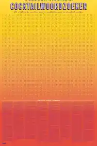 STRATIER XL SPELPOSTER - COCKTAILWOORDZOEKER - 100 WEETJES