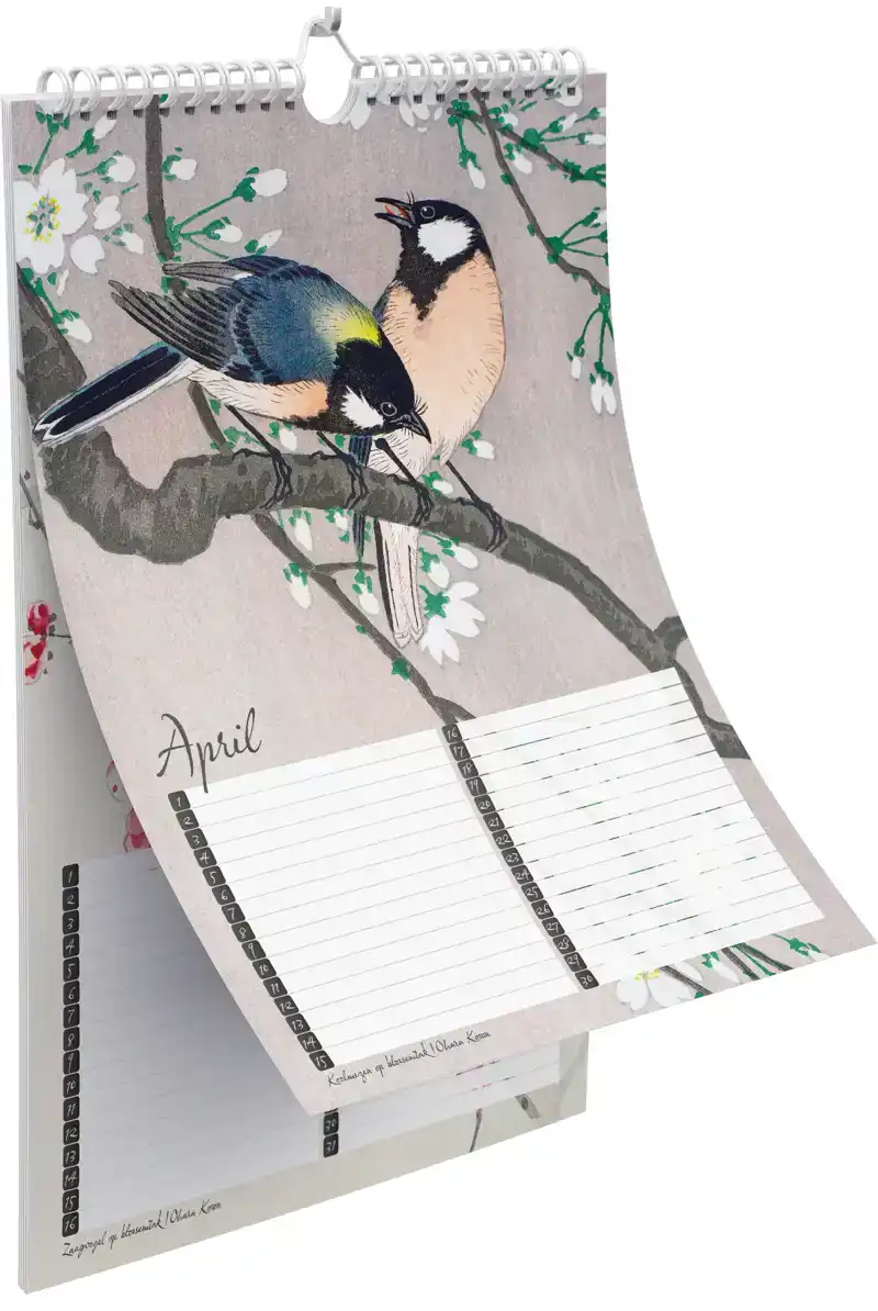 VERJAARDAGSKALENDER VOGELPRENTEN VAN DE JAPANSE MEESTER KOSO